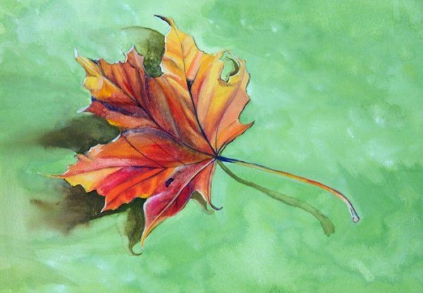 Осенние листья пастелью