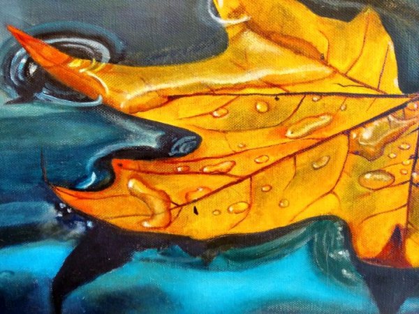 Осенние листья маслом