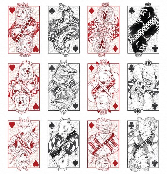 Обозначение карт игральных