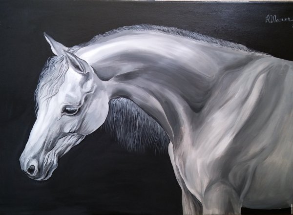 Лошадь акрилом
