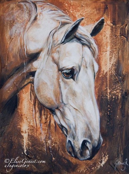 Лошади художницы Elise Genest