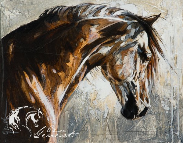 Конь акрилом