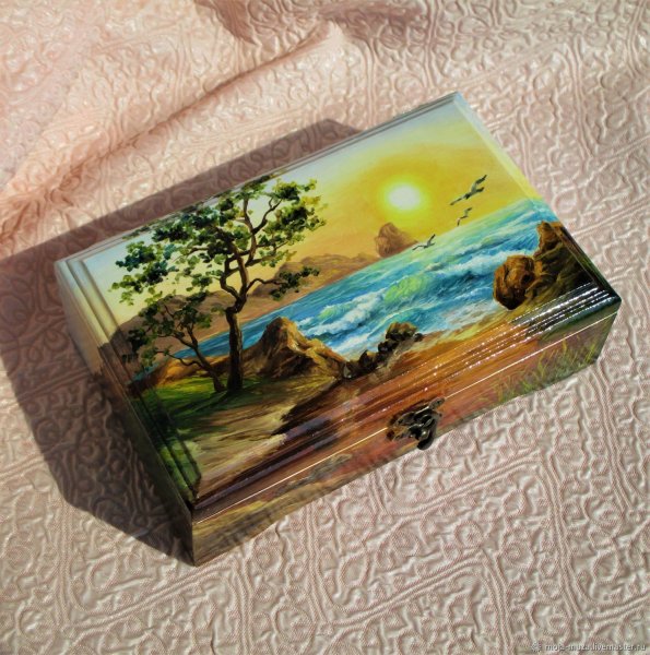 Шкатулка деревянная Расписная