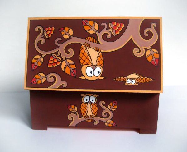 Роспись деревянной шкатулки