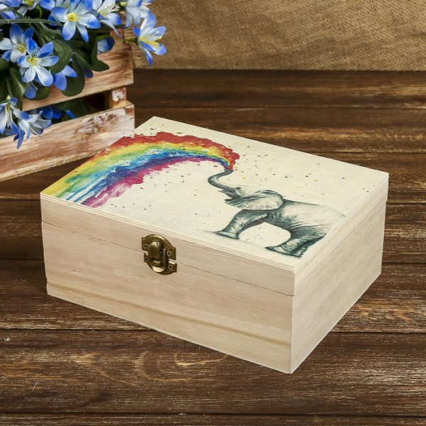 Шкатулка деревянная акрил