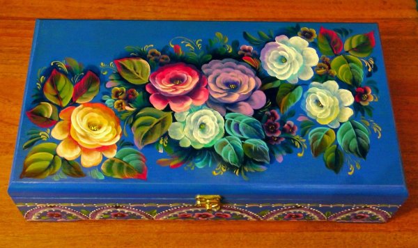 Современная роспись шкатулок