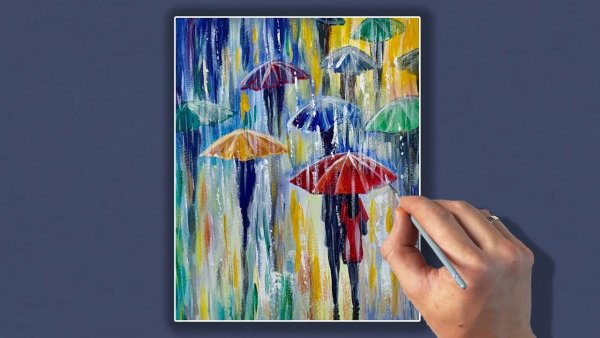 Рисование на холсте с дошкольниками