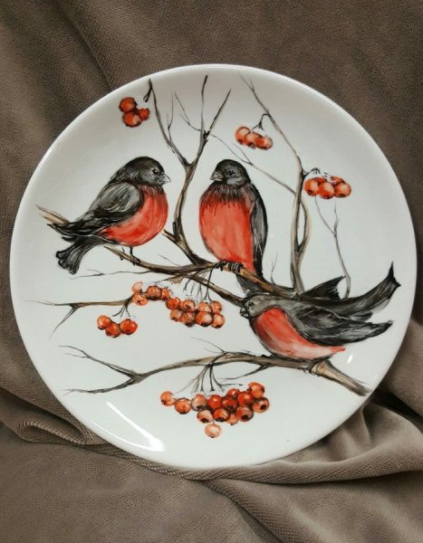 Роспись посуды акриловыми красками