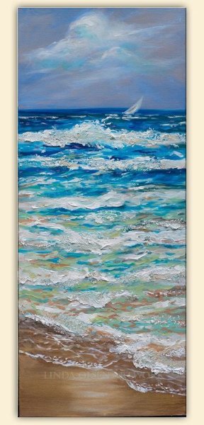 Море маслом на холсте