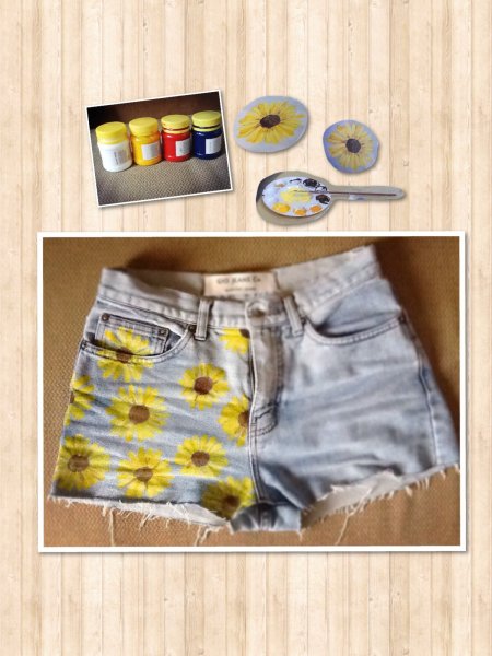 Рисунки на шортах своими руками