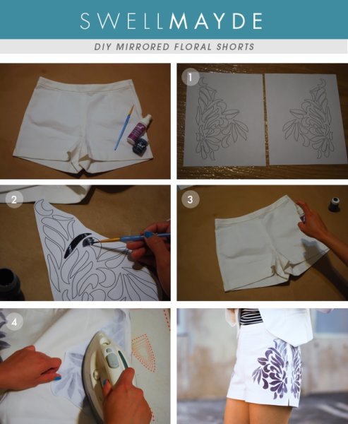 Рисунки на шортах своими руками