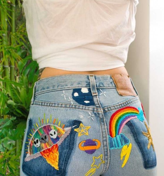 Рисунки на джинсах