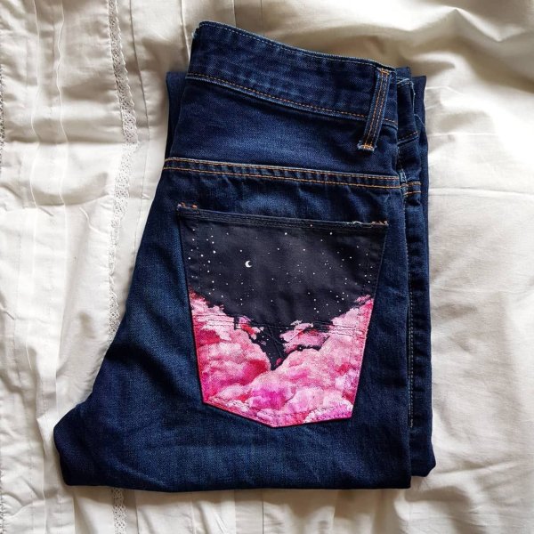 Разукрашенные джинсы