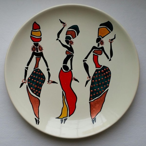 Роспись посуды акриловыми красками