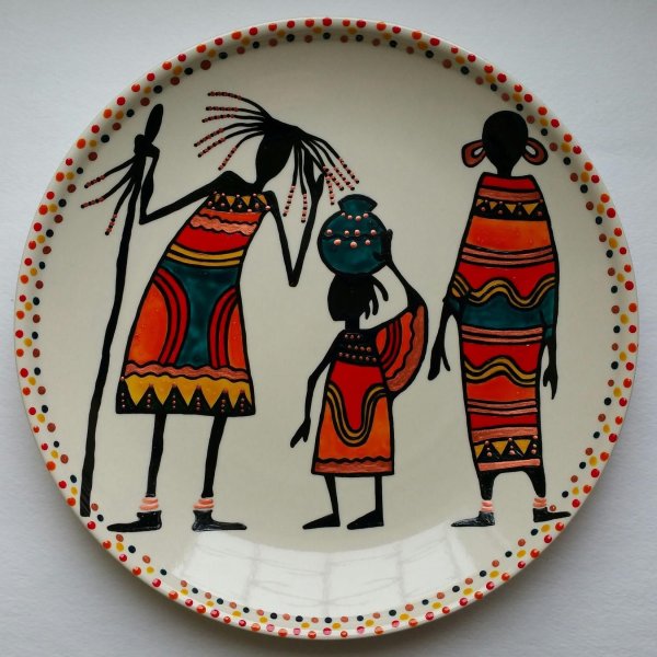 Роспись керамики акриловыми красками