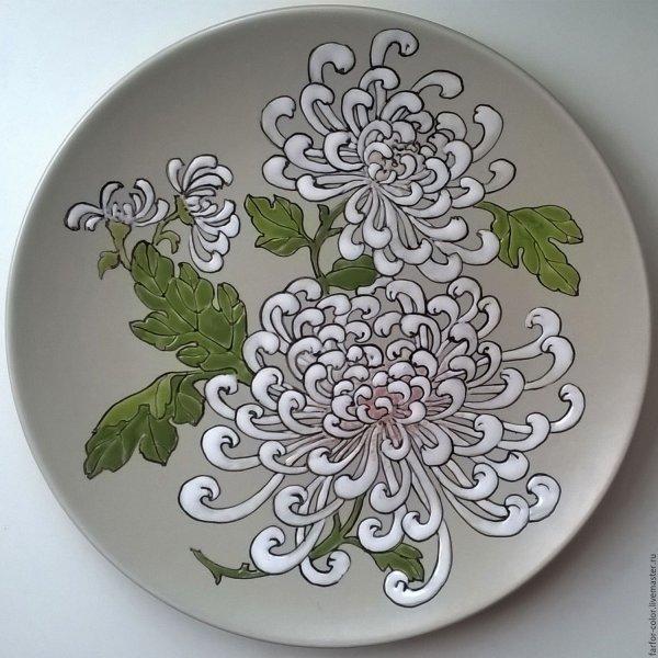 Роспись декоративной тарелки