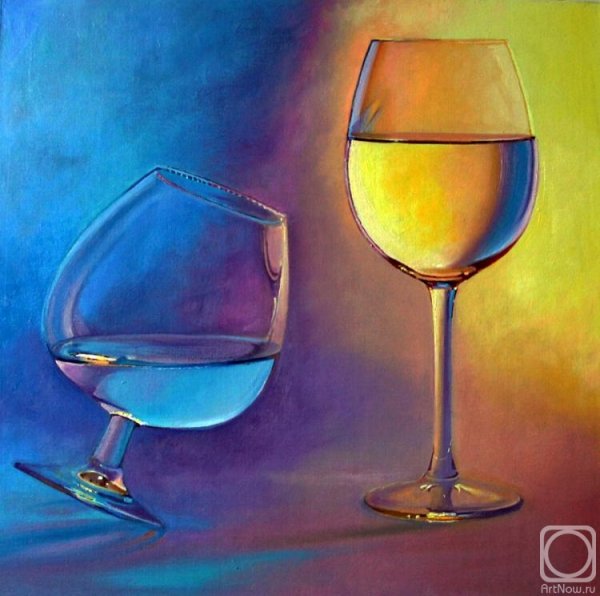 Бокалы в современной живописи