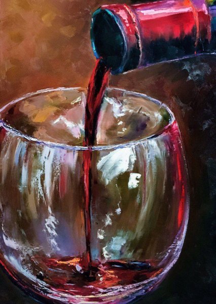 Бокал живопись