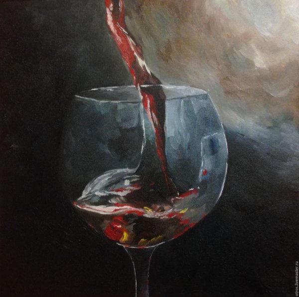 Бокал вина живопись