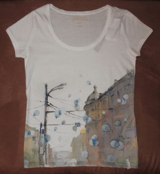 Рисунки на футболках акриловыми красками современные
