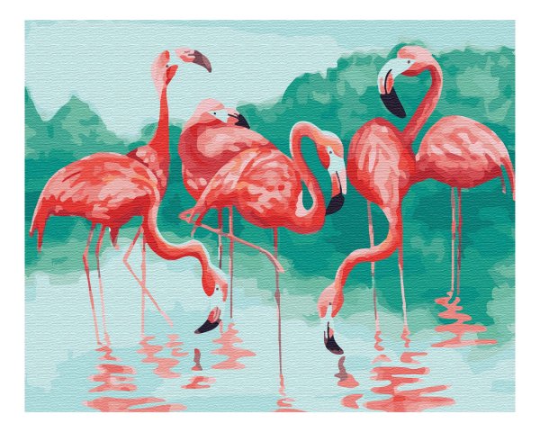Картина по номерам Фламинго