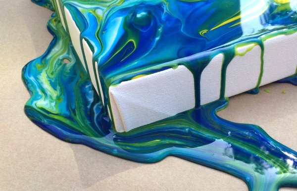 Растекшаяся краска акрил