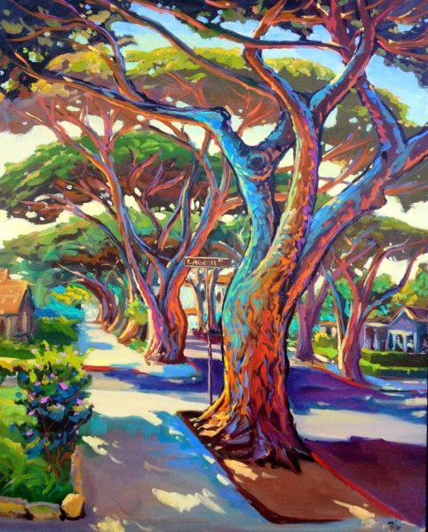 Пейзаж в декоративном стиле