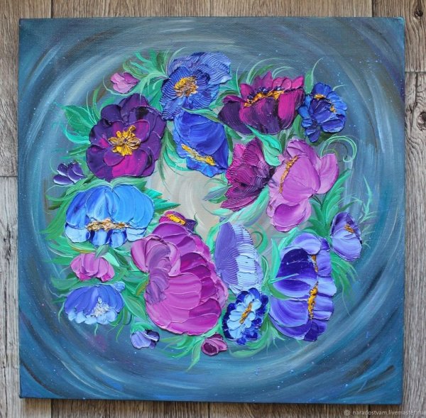 Рисунок глянцевыми акриловыми красками