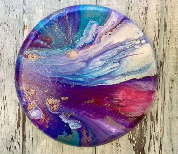 Абстракция на круглом холсте