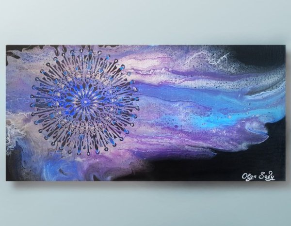 Акриловые заливки картины с дорисовкой