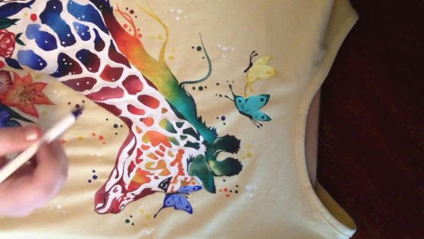 Рисование акрилом на ткани