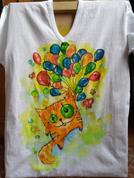 Рисунки на ткани акриловыми красками