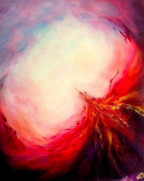 Феникс гуашью