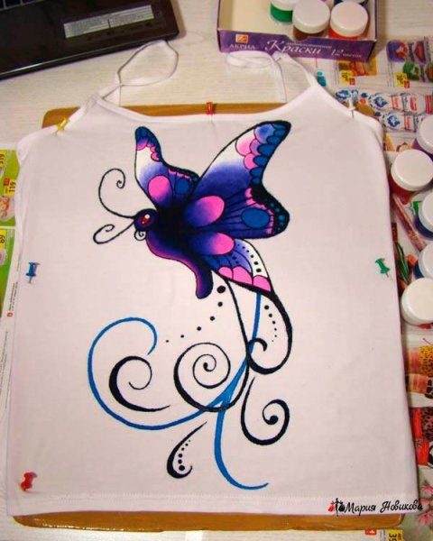 Рисование акрилом на ткани