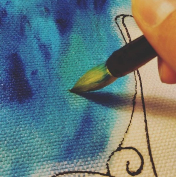 Рисование акрилом на ткани