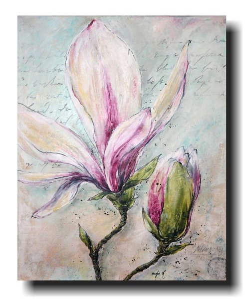 Магнолия мастихином