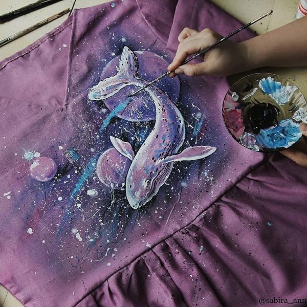 Роспись ткани акрилом