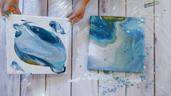 Картины акриловыми красками металлик