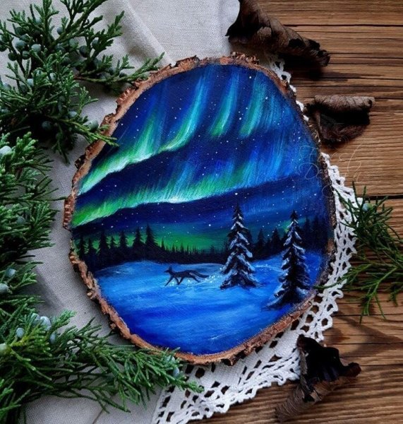 Рисование на спилах