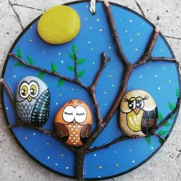 Панно на гальке