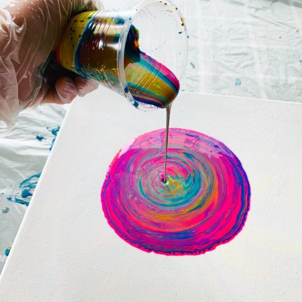 Техника флюид арт акрил