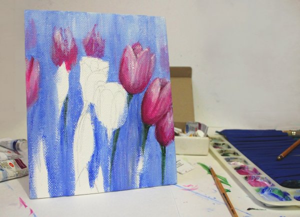 Трафаретная техника батик