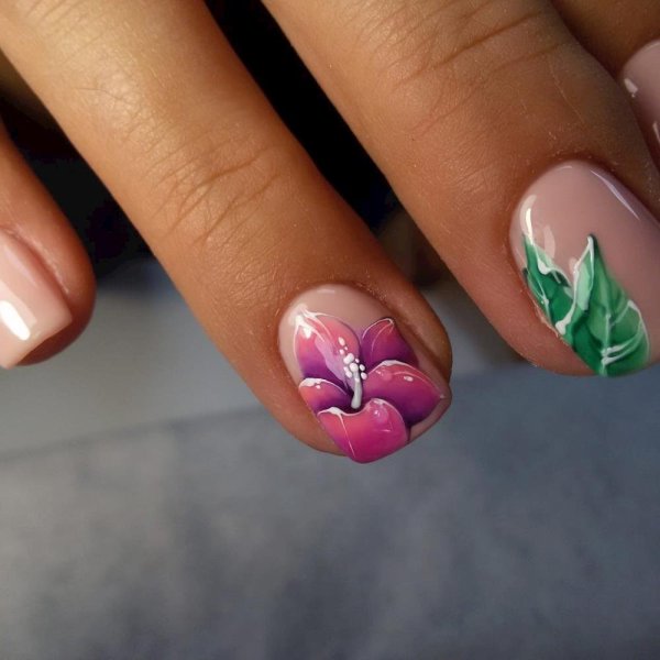 Маникюр акриловыми красками