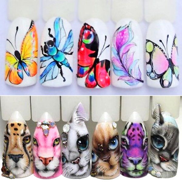 Животные на ногтях