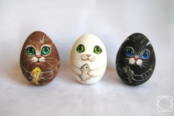 Роспись деревянных яиц акриловыми красками