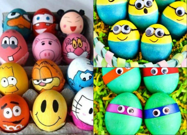 Роспись пасхальных яиц гуашью