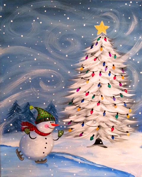 Новогодняя елка акрилом