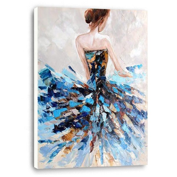 Картина акрилом девушка