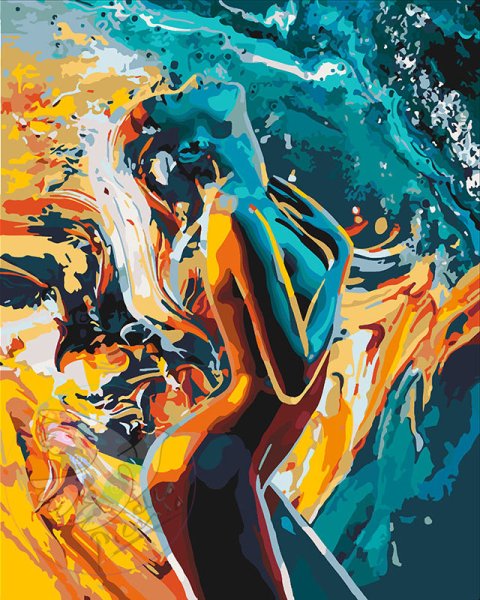 Абстрактная живопись девушка