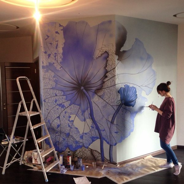 Роспись стен акрилом